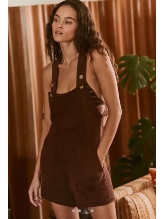 Free People Pants - Free People FP Beach Free-est Over It Short One Piece Knit Romper Shortalls M